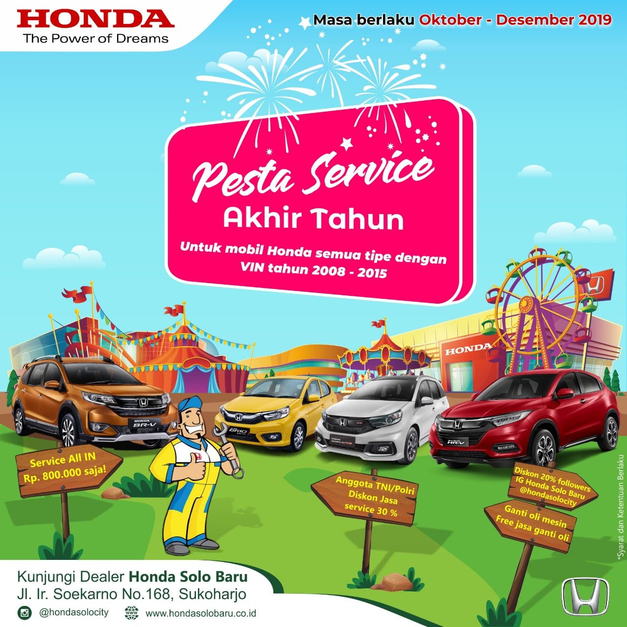 Pesta Akir Tahun 2019 honda solo baru