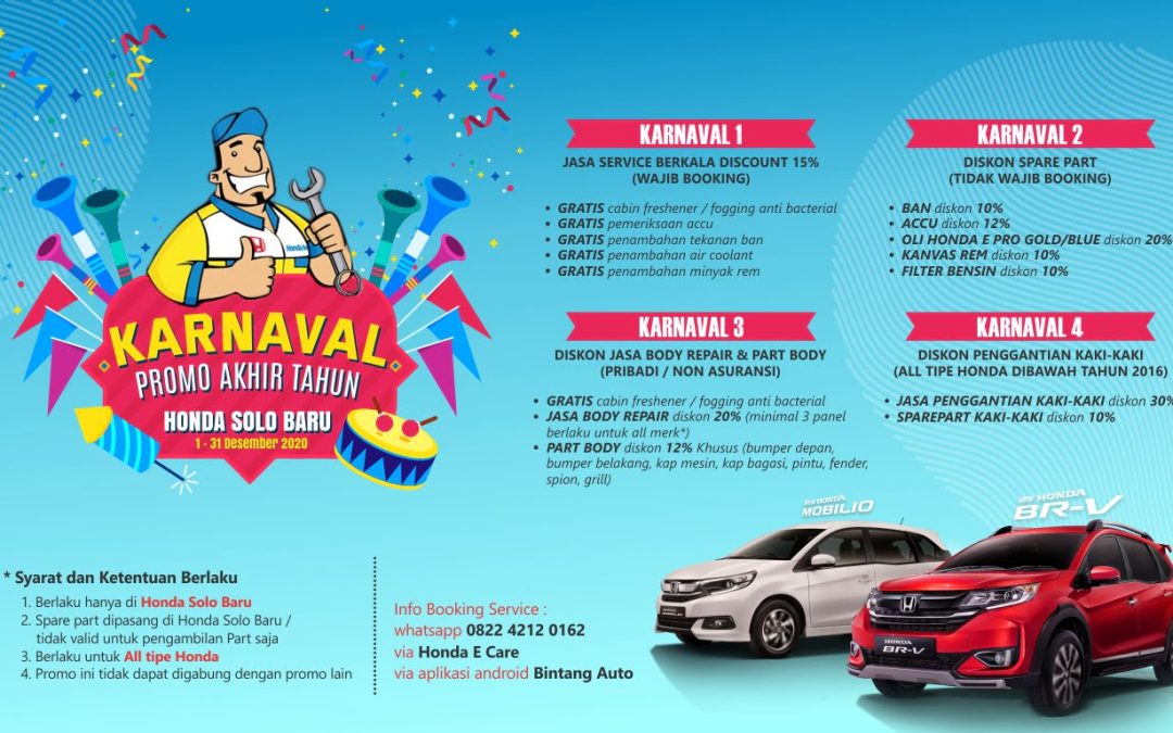 Promo Service Honda Akhir Taun Karnaval