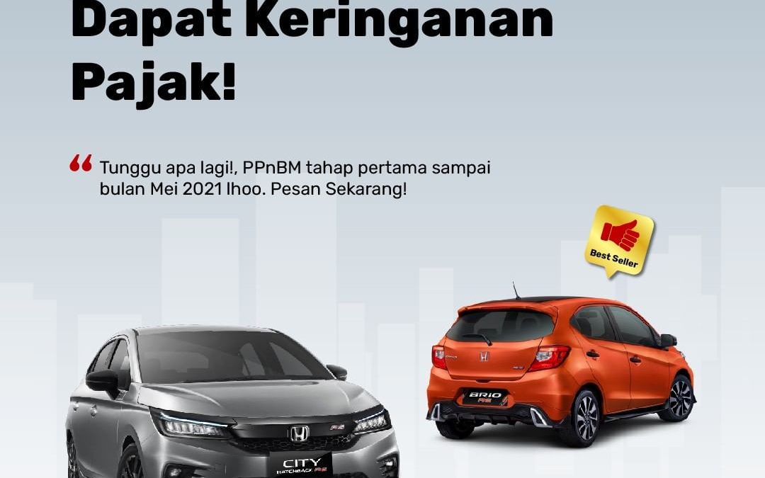 6 Mobil Honda Yang mendapatkan Keringanan Pajak PPNBM