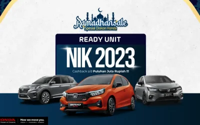 Promo Cashback Hingga Puluhan Juta Rupiah! Setiap pembelian Honda Brio RS, Honda WR-V, Honda BR-V, dan Honda City Hatchback NIK 2023.