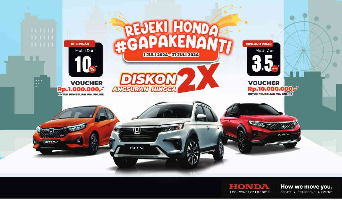Rejeki Honda: Beli Mobil Honda Dapatkan Cashback hingga 10 Juta!