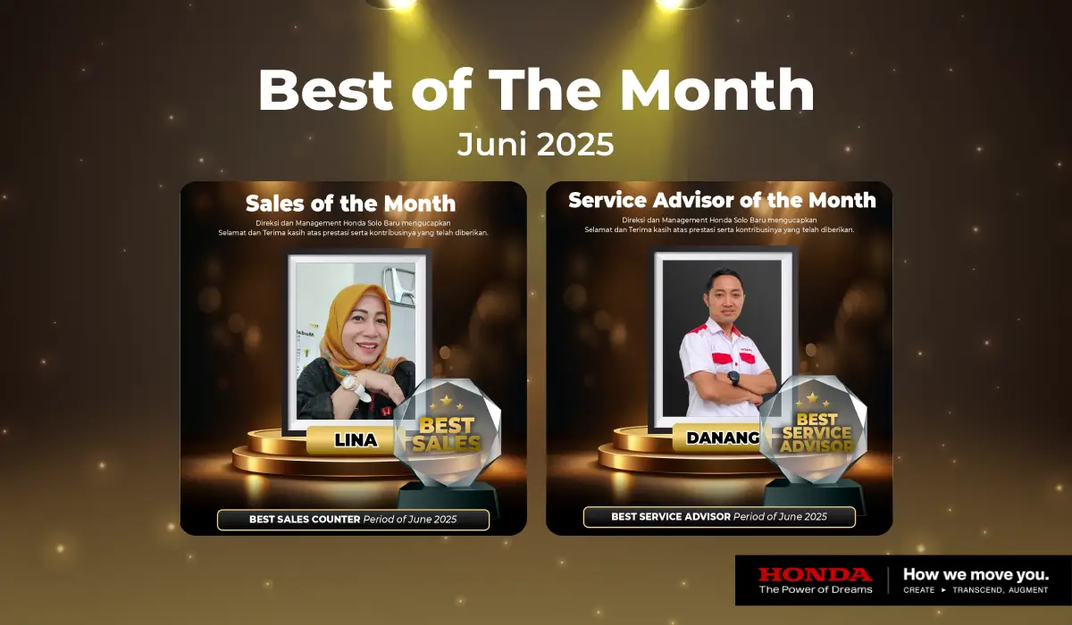 Selamat untuk Lina dan Danang! Inilah Bukti Pelayanan Terbaik dari Honda Solo Baru